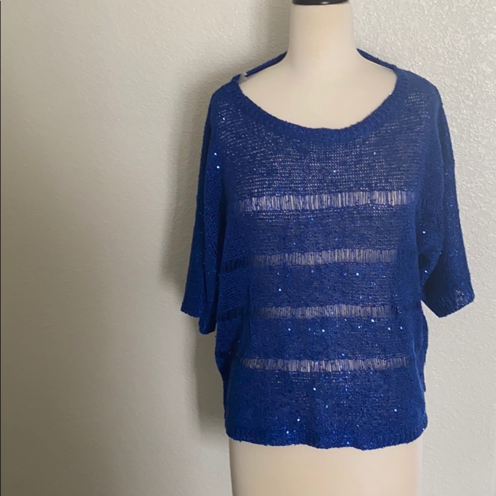 3 for $30....Blue knitted shirt